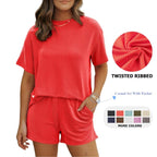 Azuria Ribbed Knit Lounge Set
