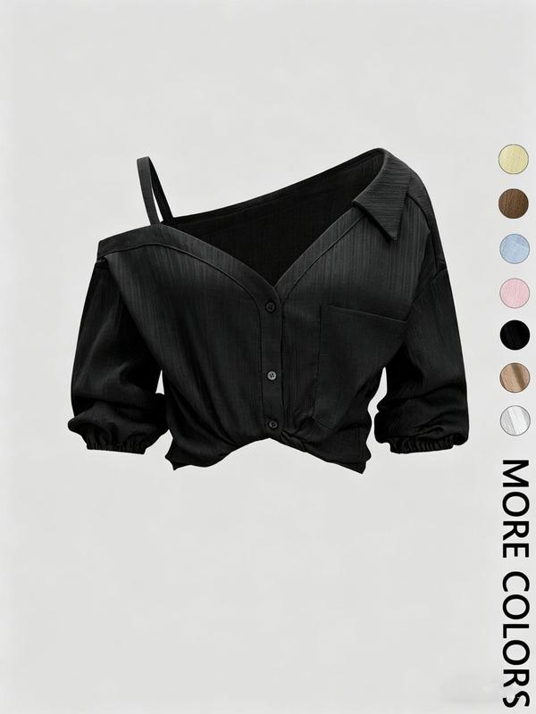 Azuria Summer Cold Shoulder Blouse