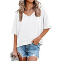 Azuria Casual Summer V-Neck T-Shirts