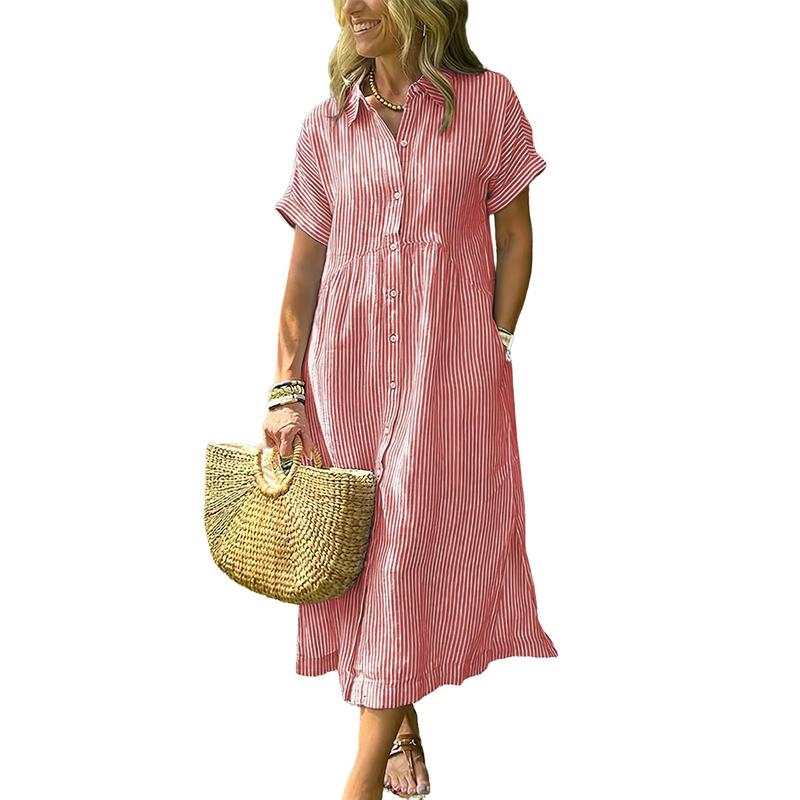 Azuria Midi Striped Summer Dress