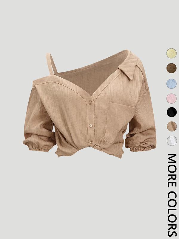 Azuria Summer Cold Shoulder Blouse