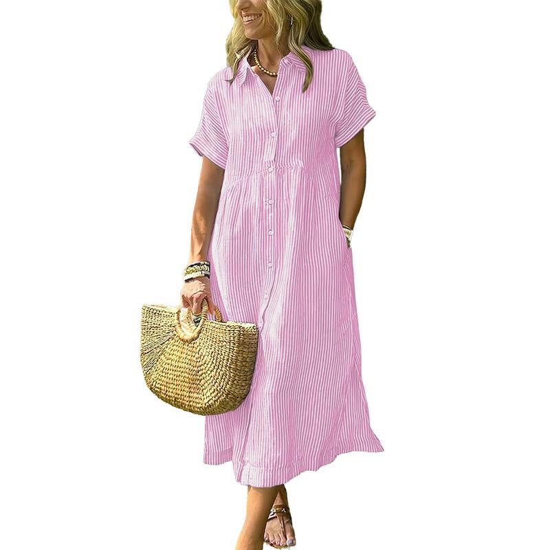 Azuria Midi Striped Summer Dress
