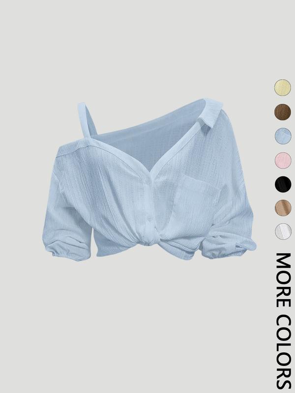 Azuria Summer Cold Shoulder Blouse