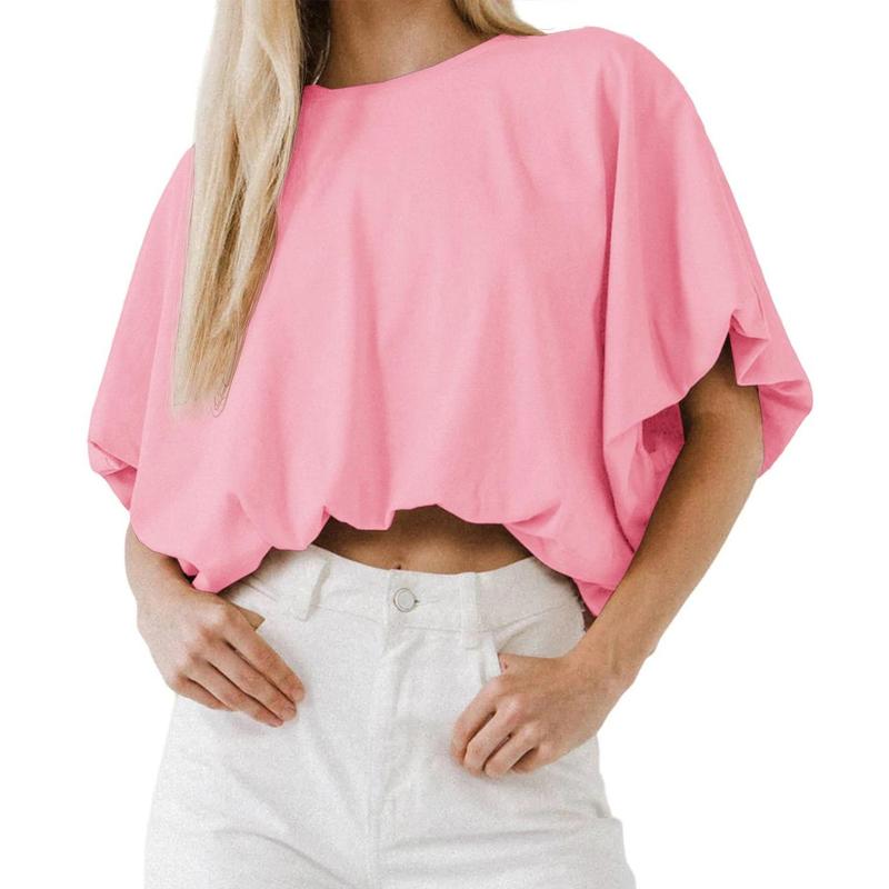 Azuria Crew Neck Crop Top