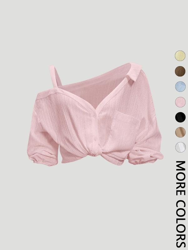 Azuria Summer Cold Shoulder Blouse