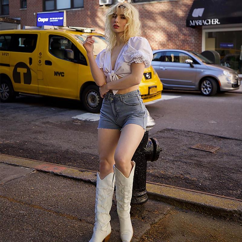 Azuria Summer High Waist Jean Shorts