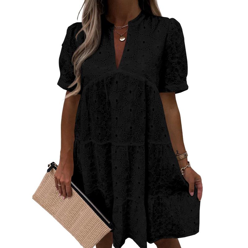 Azuria Sleeveless Summer Babydoll Lace Dress