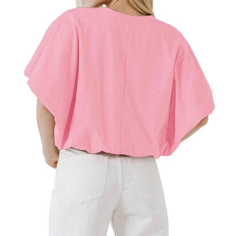 Azuria Crew Neck Crop Top