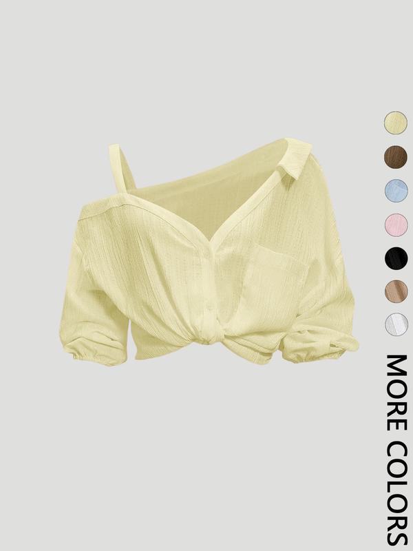 Azuria Summer Cold Shoulder Blouse