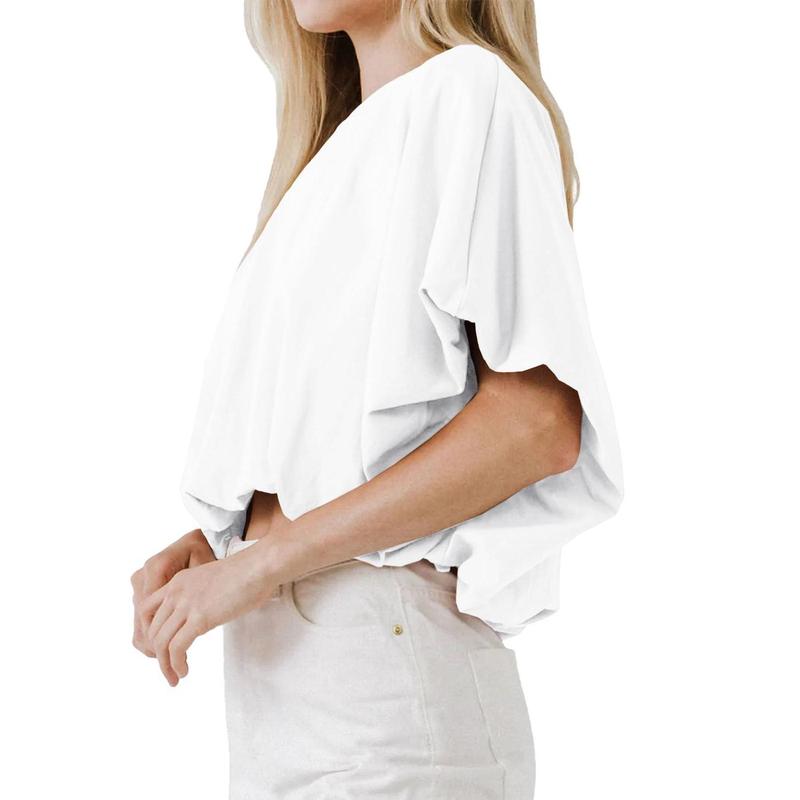 Azuria Crew Neck Crop Top