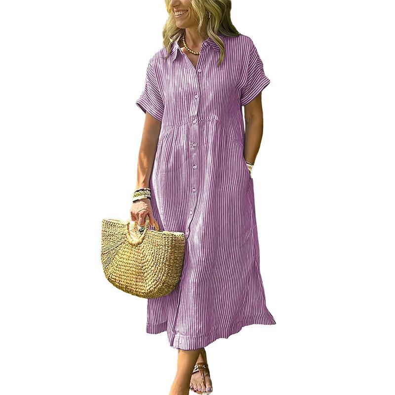Azuria Midi Striped Summer Dress