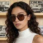 Azüria Double-Bridge Aviator Sunglasses