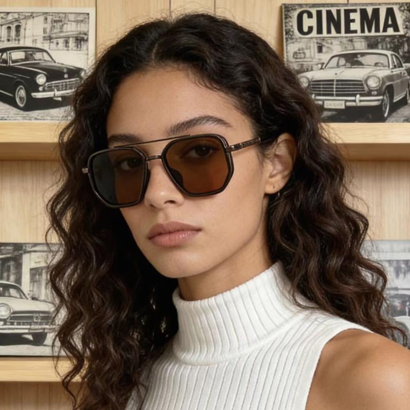 Azüria Double-Bridge Aviator Sunglasses