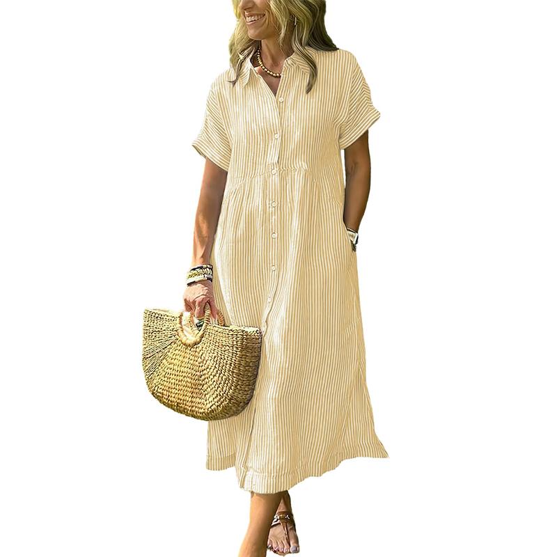Azuria Midi Striped Summer Dress