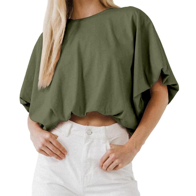 Azuria Crew Neck Crop Top