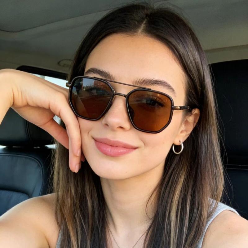 Azüria Double-Bridge Aviator Sunglasses