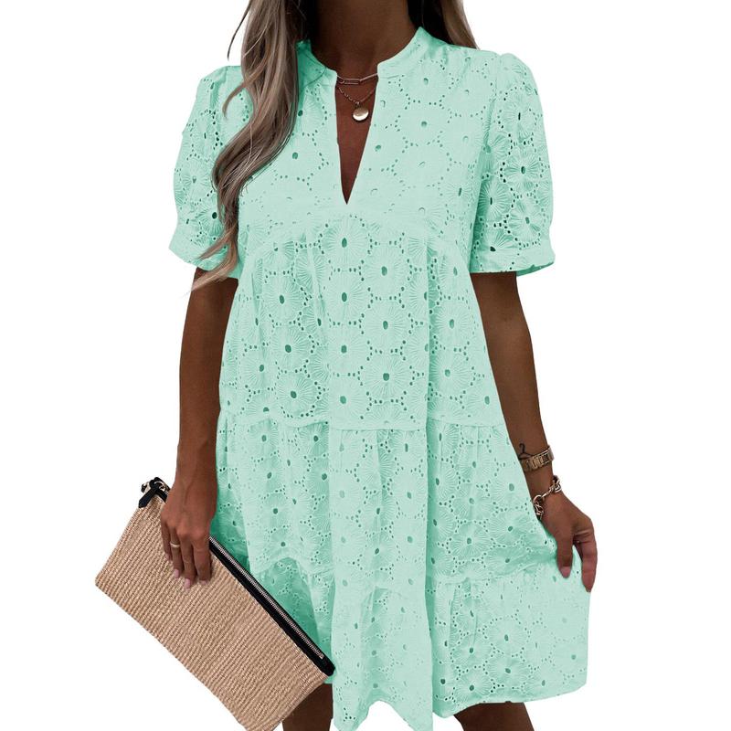 Azuria Sleeveless Summer Babydoll Lace Dress