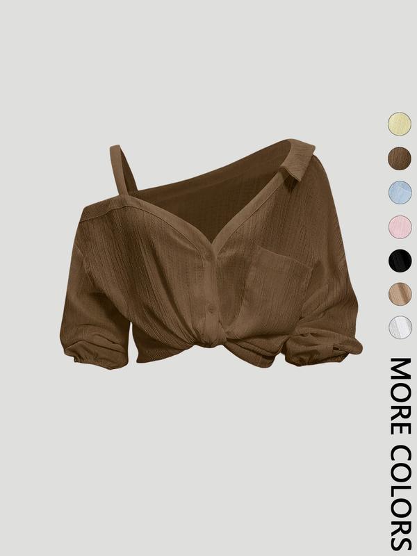 Azuria Summer Cold Shoulder Blouse