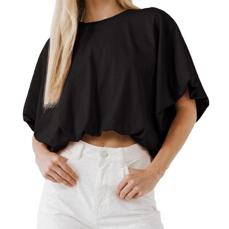 Azuria Crew Neck Crop Top
